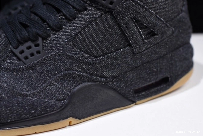 Cheap Jordan 4 'black' Air AO2571-001 x Levi's 0623